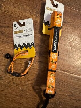 Cat collar & 6ft leash set Sassy Meow NEW Peanuts Woodstock Padded Neoprene